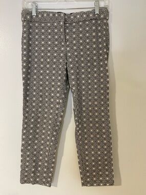 Amanda & Chelsea Black and White Geometric Ankle Pants